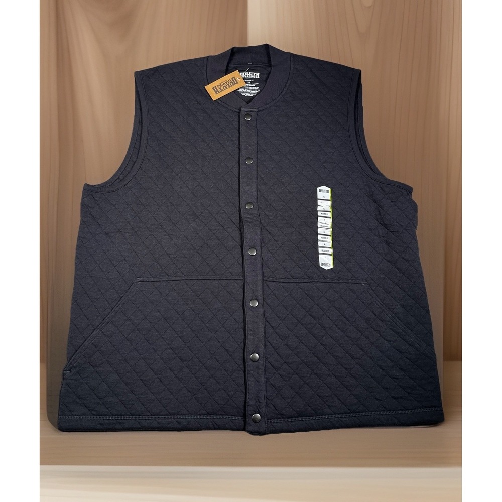 NWT-Duluth‎ Powderhorn Vest Men XL Ink Full Snap Relaxed Fit Pockets